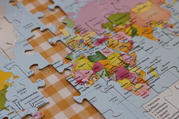 puzzle world map Africa Continent 
