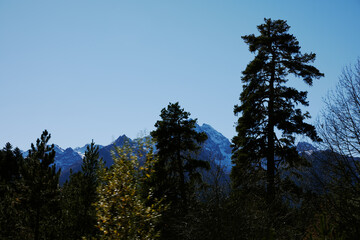mountain panorama open air summer vacation environment