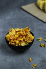 Corn Chips snack with sweet and spicy seasoning.