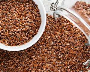 Vegetarian organic nutrition flax seeds