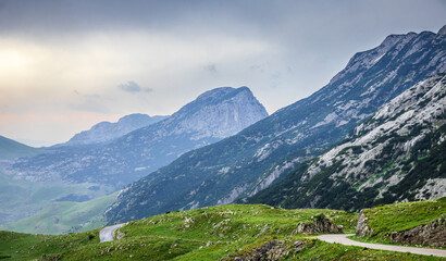 Fototapeta na wymiar Scenic landscape view in mountains of Durmitor, Montenegro.