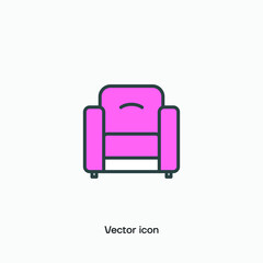 Sofa vector icon. Premium quality.