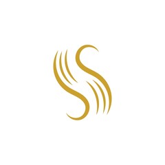 hair wave woman logo vector illustration design