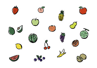 Set of a vector illustration of a fruit