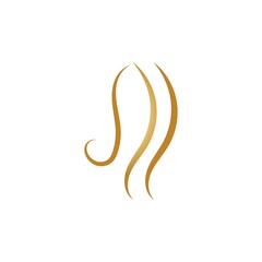 hair wave woman logo vector illustration design