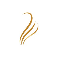 hair wave woman logo vector illustration design