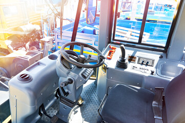 High rise crane cabin interior © Sergey Ryzhov