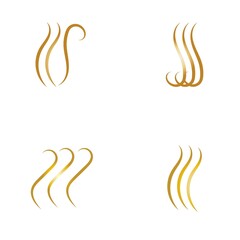 hair wave woman logo vector illustration design