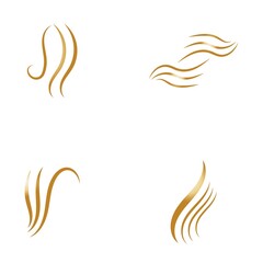 hair wave woman logo vector illustration design