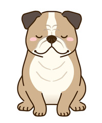 おじぎするブルドッグ