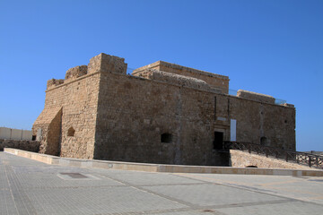 Fototapeta na wymiar The medieval castle at the port of Paphos, Cyprus 