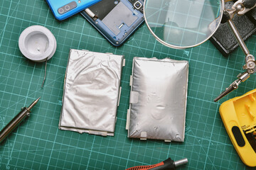 Smart phone repair, Broken battery replacement, Lithium polymer battery swollen dangerous to...