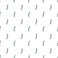 Seamless vector pattern. Decorative background with green palnt leaves. Modern minimalists style design.