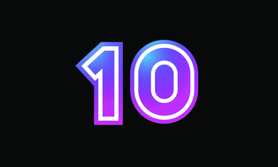 10 New Number Metaverse Color Purple Business