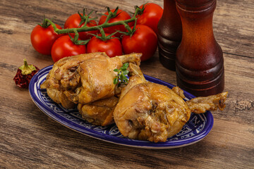 Rabbit stew in spicy sauce