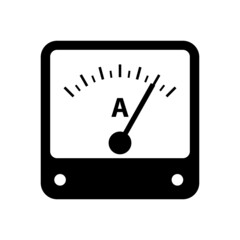 Ampere meter device icon. Vector
