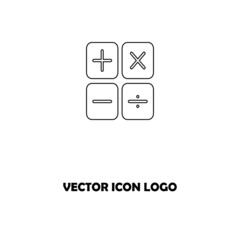 Calculator icon, logo vector illustration