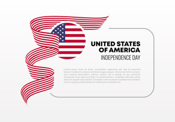 United States independence day background banner poster for national celebration on July 4 th.