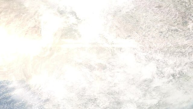 Zoom in from space and focus on India, Karawal Nagar. 3D Animation. Background for travel intro. Elements of this image furnished by NASA