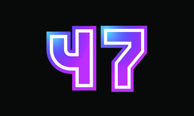 47 New Number Metaverse Color Purple Business