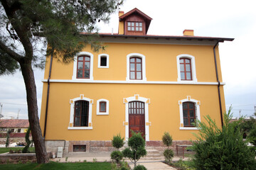 Fototapeta na wymiar German architecture station houses in Konya, Turkey