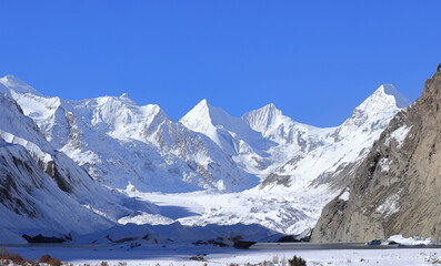 Glacier and snow mountains in Tibet,China