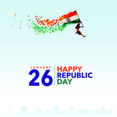 Fototapeta na wymiar Happy Independence day India, Vector illustration, Flyer design for 15th August and Republic Day of India