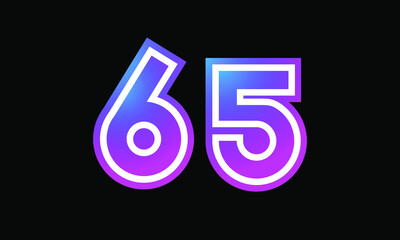 65 New Number Metaverse Color Purple Business