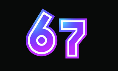67 New Number Metaverse Color Purple Business