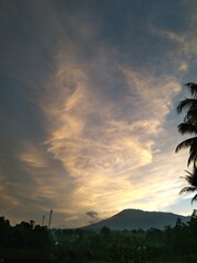 sunset in the mountains