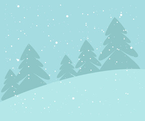 Winter background. Idea for a christmas postcard.