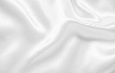 Abstract white fabric with soft wave texture background - obrazy, fototapety, plakaty