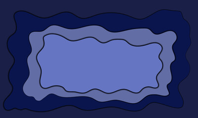 Paper cut out background for design in light colors with blank space in center