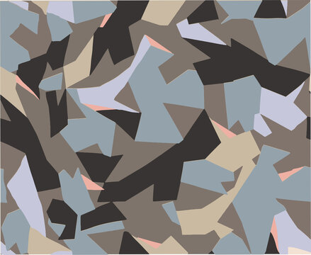 Geometric Camo pattern made in a triangular shape. Seamless texture. Creative background for textile prints. 