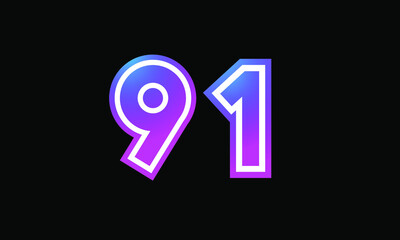 91 New Number Metaverse Color Purple Business