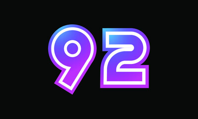 92 New Number Metaverse Color Purple Business