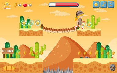 A game template desert background