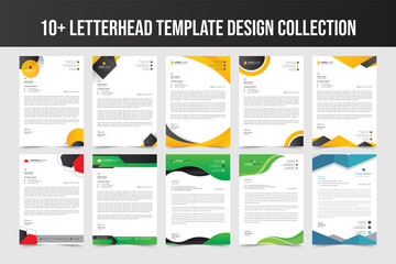 Modern letterhead pad design bundle collection