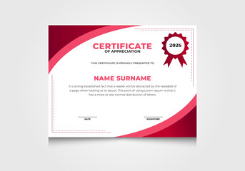 Professional Award Or Diploma Certificate Template.