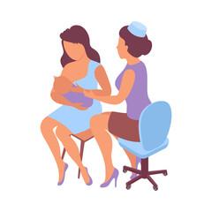 Breastfeeding Isometric Icon