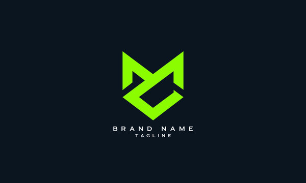 MC, CM, Abstract initial monogram letter alphabet logo design
