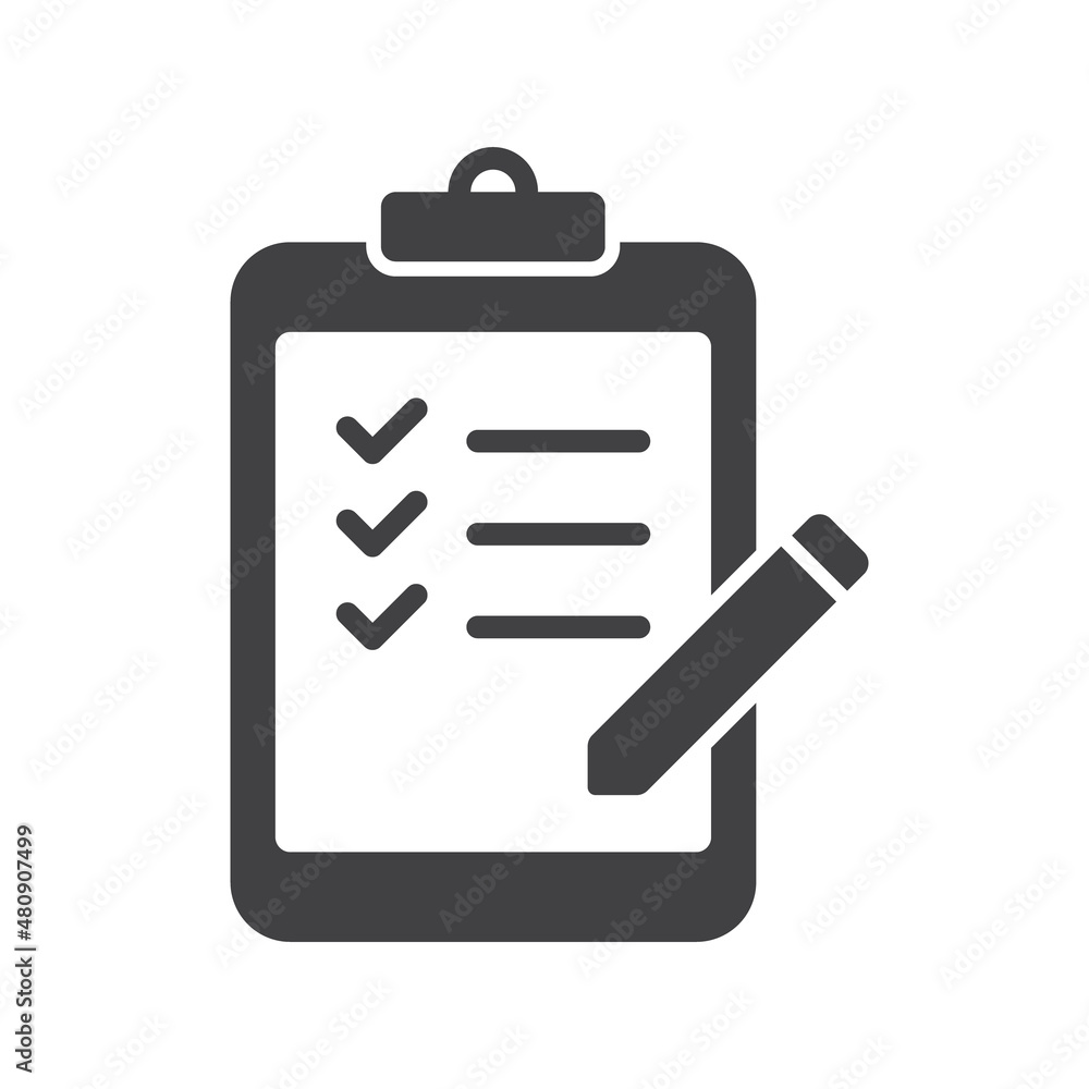 Poster clipboard vector icon isolated on white background. clipboard stock vector illustration for web, mob