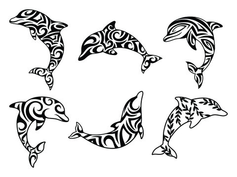 Minimalistic Dolphin | inkperfect's Jagua 5cm x 5cm – inkperfect.co