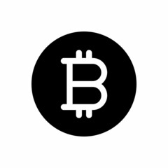 bitcoin glyph icon vector