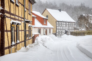 Fototapeta premium Güntersberge im Harz Selketal Winterimpressionen