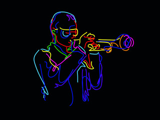 Obraz na płótnie Canvas Jazz musicai abstract vector illustration