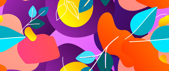 Bold Pattern Tropical Leaf Jungle Modern Motif - 480912662