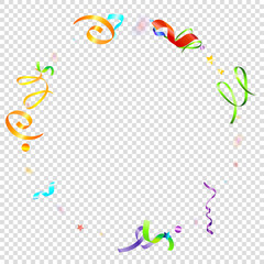 ribbon serpentine tinsel red spiral color curly