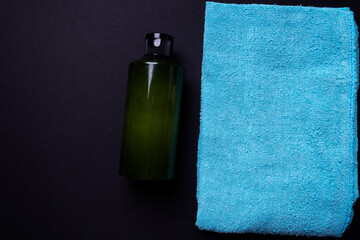 hand cream packaging on black background