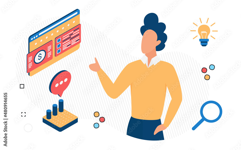 Aufkleber business digital data analytics expert integrating functional solution. strategic statistical analys